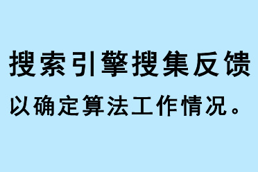 搜索引擎搜集反饋以確定算法工作情況