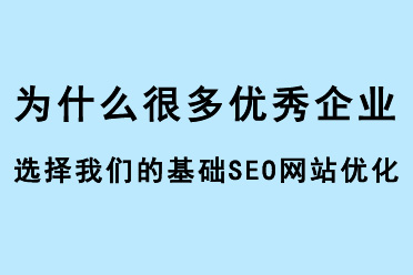 為什么很多優(yōu)秀企業(yè)選擇我們的基礎(chǔ)SEO網(wǎng)站優(yōu)化