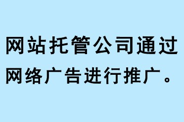網(wǎng)站托管公司通過網(wǎng)絡(luò)廣告進(jìn)行推廣