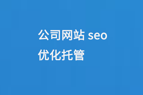 公司網(wǎng)站seo優(yōu)化托管